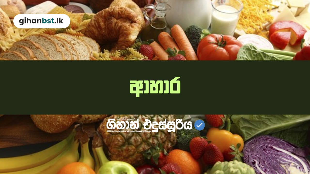 ආහාර පාඩම  . Speed Revision